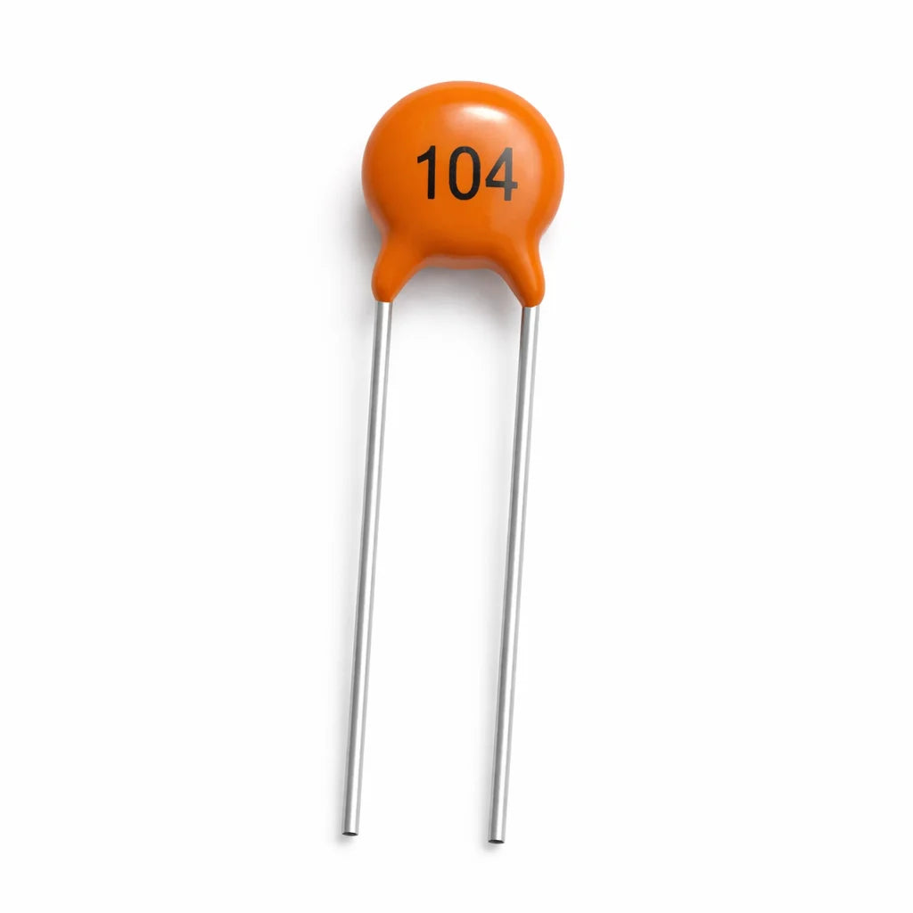 104 Ceramic Capacitor Pack of 5 | 0.1µF (100nF) 50V Ceramic Disc Capacitor for Arduino, PCB & DIY Electronics