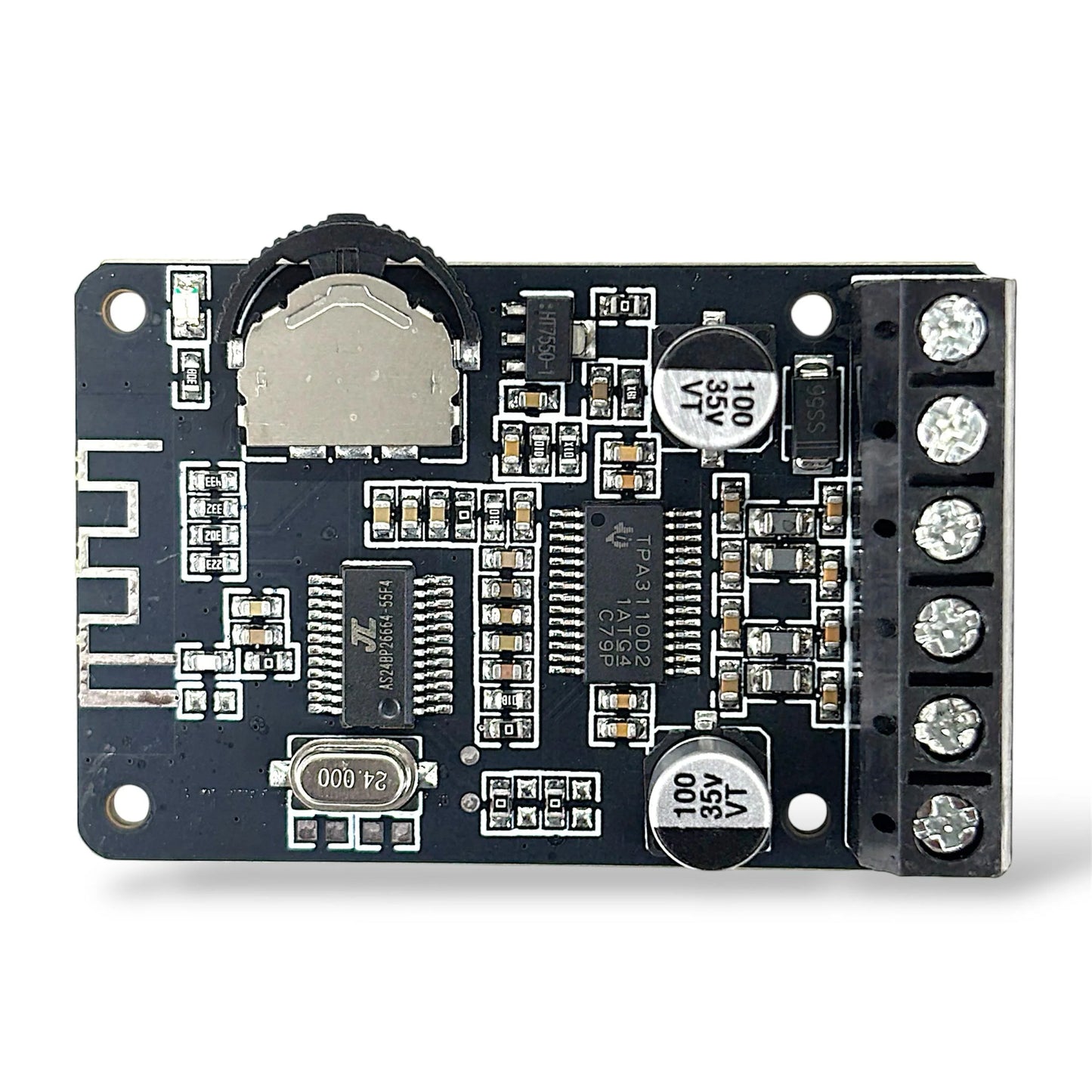 10W/15W/20W Stereo Bluetooth Amplifier Board 12V/24V High-Power Digital Amplifier Module XY-P15W