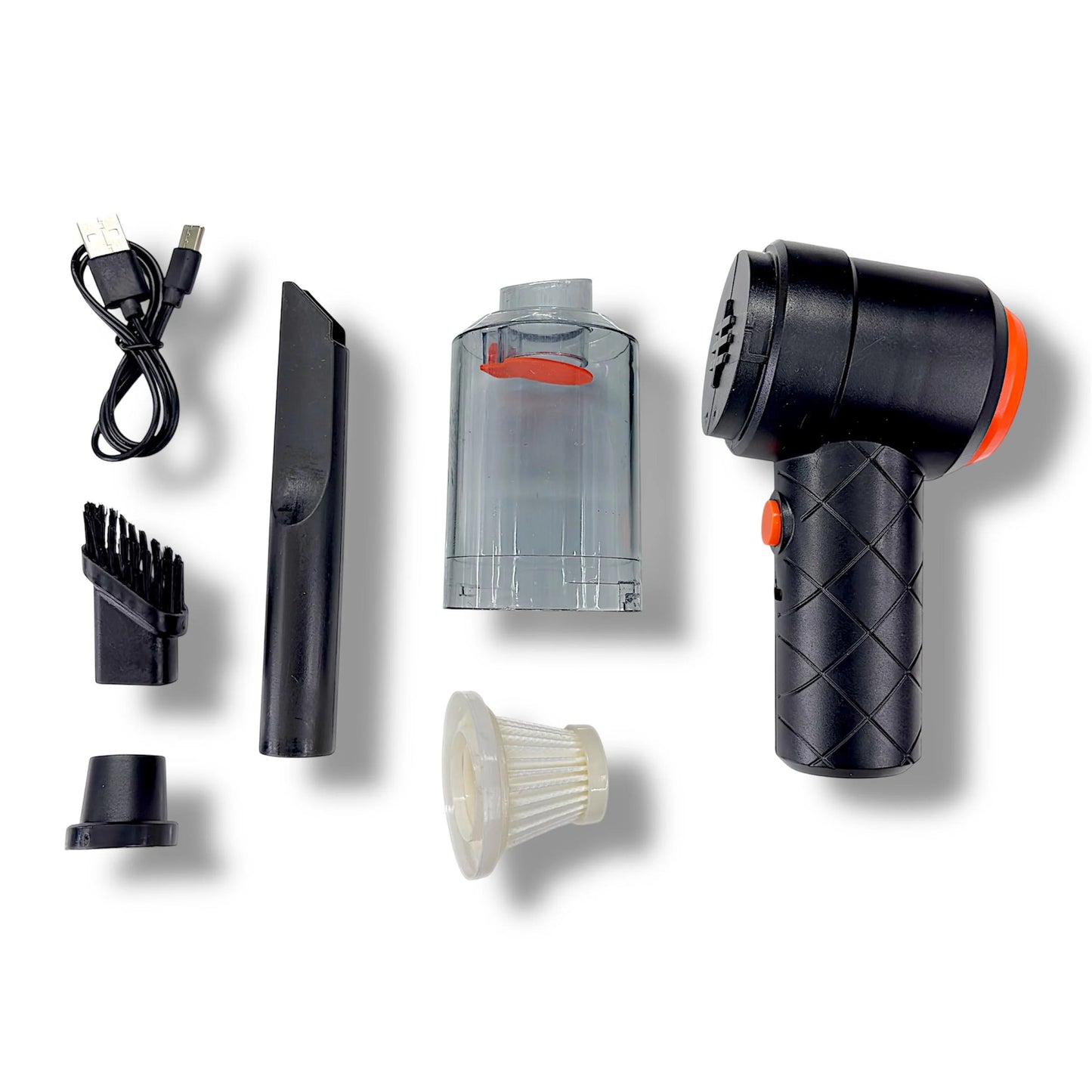2 in 1 Rechargeable Handheld Vacuum Cleaner & Air Blower | Cordless High Suction Portable Cleaner for Home, Science Projects, Office & Car