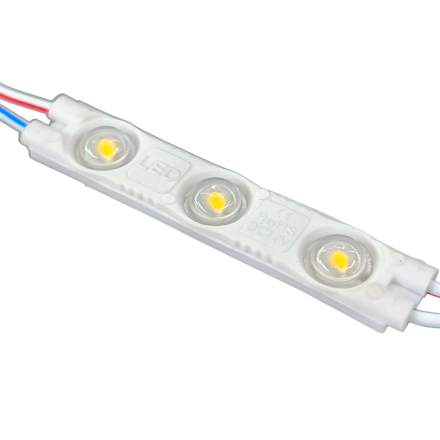 3-LED Module Waterproof 12V Warm White LED Light Module | High Brightness Outdoor Signage & Decorative Lighting
