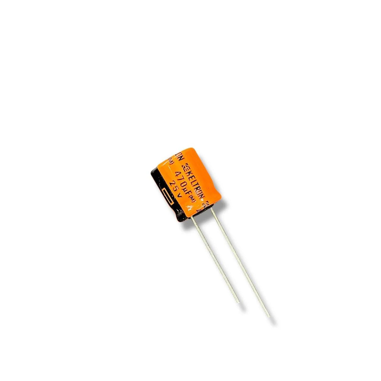 470uF 25V Electrolytic Capacitor | Radial Lead | High-Quality Filter & Power Supply Capacitor