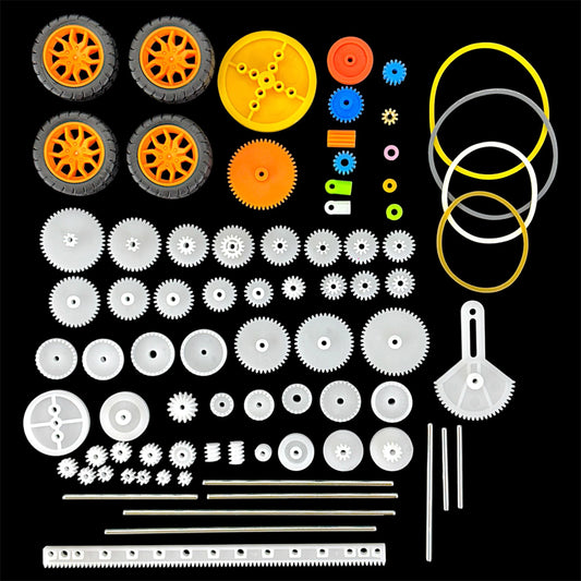 78 PCS Plastic Gear Set with Wheel for DIY Projects