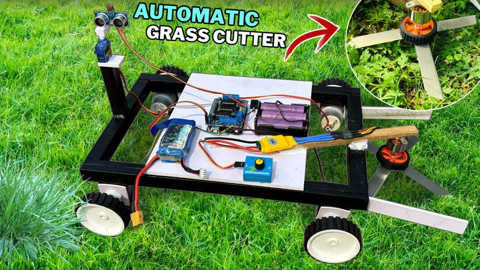 Automatic Grass Cutter Robot For Garden Science Project Kit