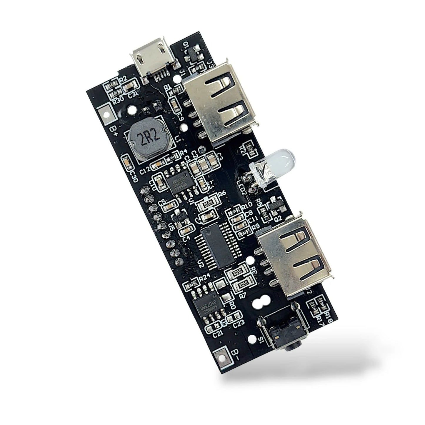 Dual USB 5V Power Bank Module with Digital Display | DIY 18650 Mobile Power Boost Module | Lithium Battery Charging & Boost Converter Board