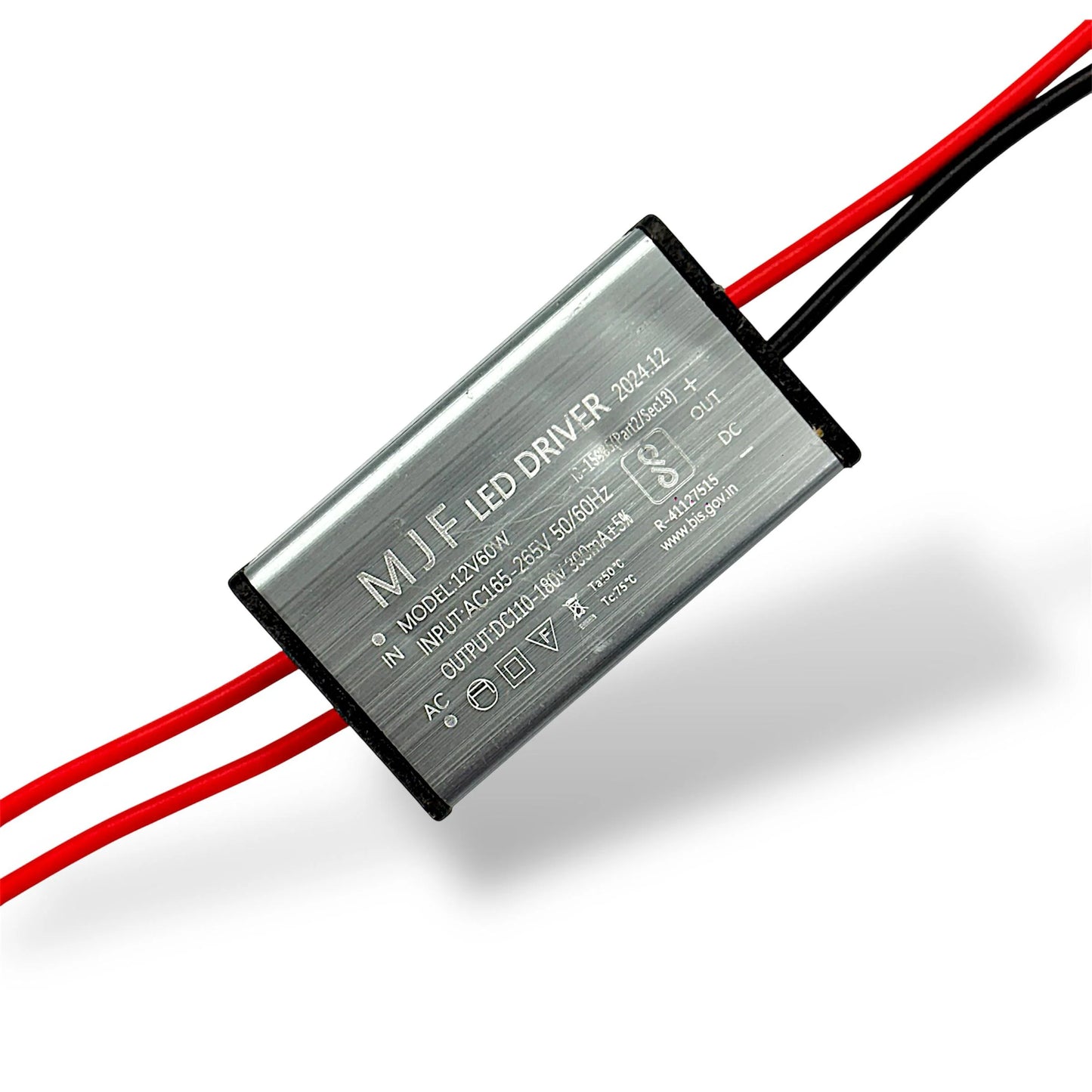 MJF 12V 60W Waterproof LED Driver – AC 165-265V to DC 12V Power Supply for LED Strip & Lights (5A Output)