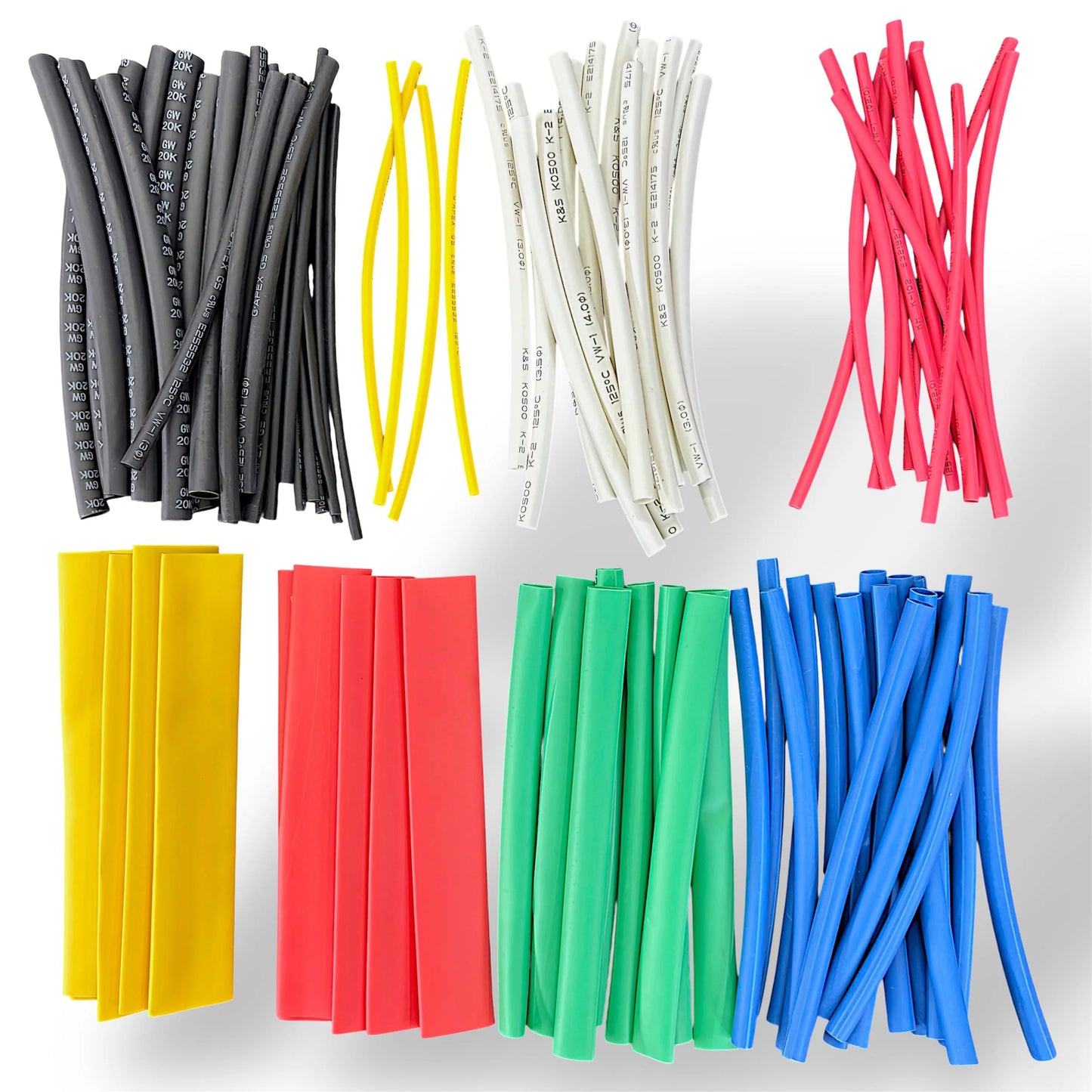 Heat Shrink Tube Pack of 100 Multicolor for Wire Insulation Thickness 1mm to 12mm Length 10cm