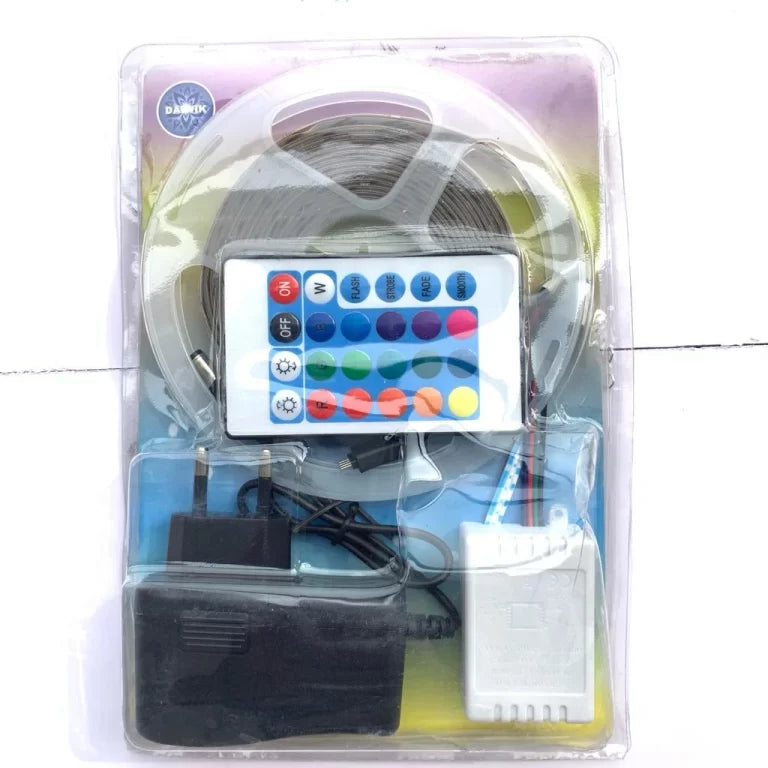 RGB Strip Light with Remote 12V DC | 2835 LED Crystal Epoxy Waterproof Strip 2.5M (54 LEDs/M)