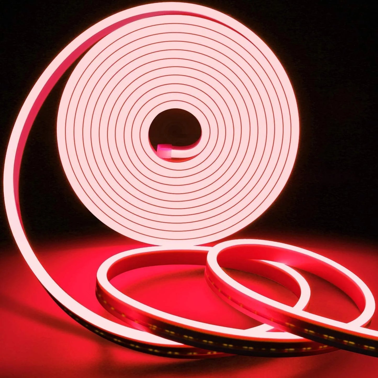 Red 12V DC Neon LED Strip Light 5 Meter | Flexible Neon Rope Light for Decorative & Architectural Lighting