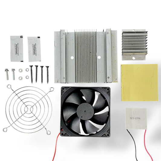TEC1-12706 Peltier Module Kit with 12706 Module, Heatsink & Fan – Thermoelectric Cooler for DIY Fridge, CPU Cooling & Electronics Projects, Mini Fridge, 12V Cooler Module, Semiconduction Cooling