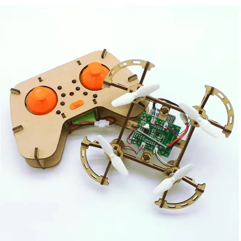 Wooden DIY Drone Kit | Educational Quadcopter Frame Kit for Students, STEM Learning & DIY Projects