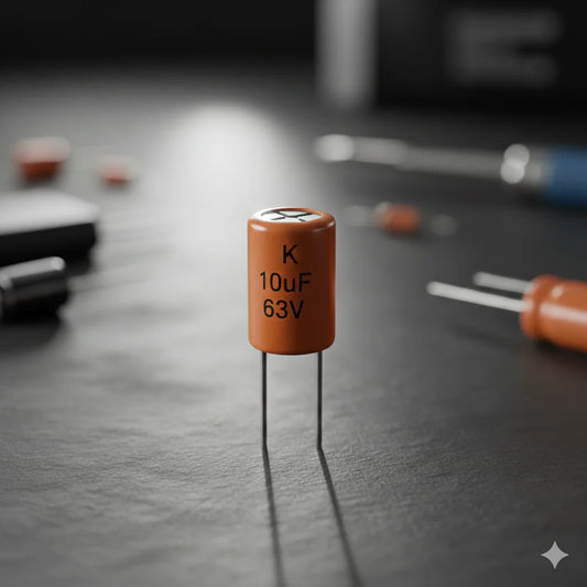 10uF 63V Capacitor Pack of 2 | Radial Lead | High-Quality Filter & Power Supply Capacitor