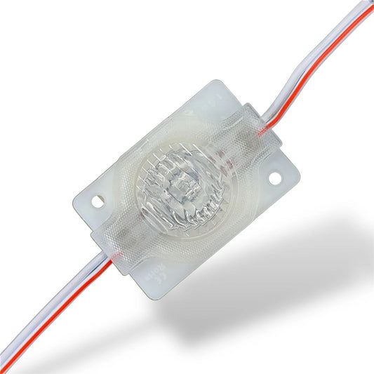 12V Round Shape RGB 1.5W COB Light with Lens | Multicolor Waterproof Backlit Sign Board & DIY Lighting Module | RGB LED Module Light