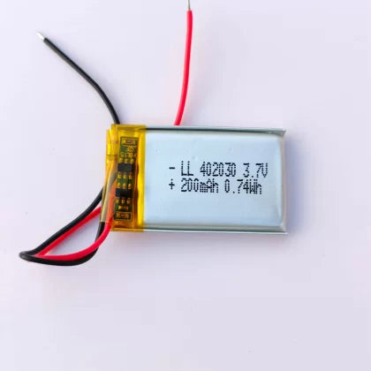 200mAh 3.7V Lithium Polymer Battery 30x19x3 mm 5g Rechargeable