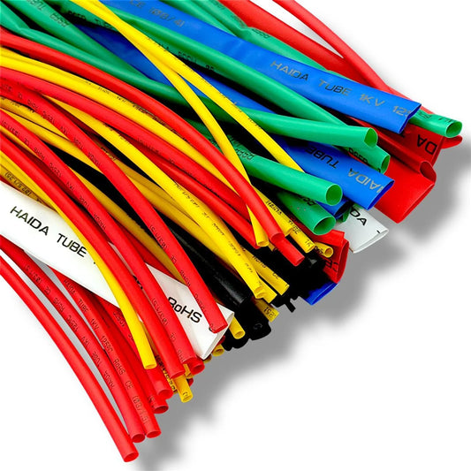2:1 Heat Shrinkable Tubing ROHS Certified – Pack of 100 Multicolor Heat Shrink Tubes for Wire Insulation, Thickness 1mm–12mm, Length 20cm