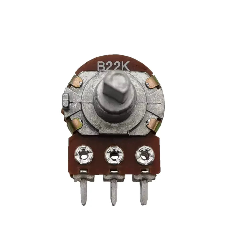 22K Ohm Rotary Potentiometer B22K 3 Pin | Variable Resistor for Arduino, Volume Control & DIY Electronics