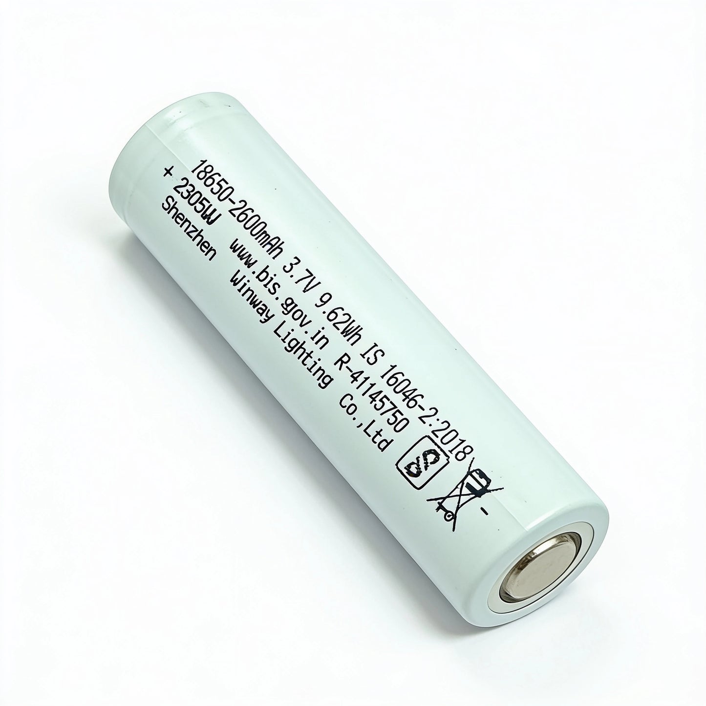 2600mAh Original Winway 18650 Li-ion Battery 3.7V 9.62Wh | Rechargeable Lithium-Ion Cell for DIY Electronics, Robotics & Projects