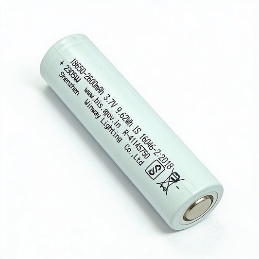 2600mAh Original Winway 18650 Li-ion Battery 3.7V 9.62Wh | Rechargeable Lithium-Ion Cell for DIY Electronics, Robotics & Projects
