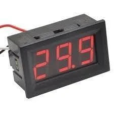 3.7V to 30V Digital Voltmeter Panel Meter | 3-Wire DC Voltage Tester | 0.56 Inch Red LED Display