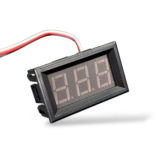 3.7V to 30V Digital Voltmeter Panel Meter | 3-Wire DC Voltage Tester | 0.56 Inch Red LED Display