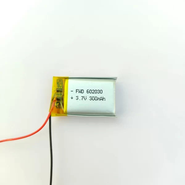 300mAh 3.7V Lithium Polymer Battery 30x20x5 mm 7g Rechargeable