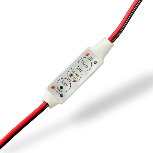 3 Keys Mini RGB LED Amplifier Controller | 3-Button RGB Controller for 5050 & 3528 Single RGB LED Light Strips