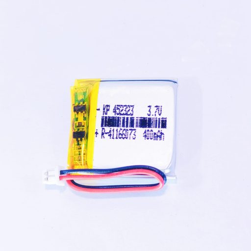 400mAh 3.7V Lithium Polymer Battery 25x25x5 mm 7g Rechargeable