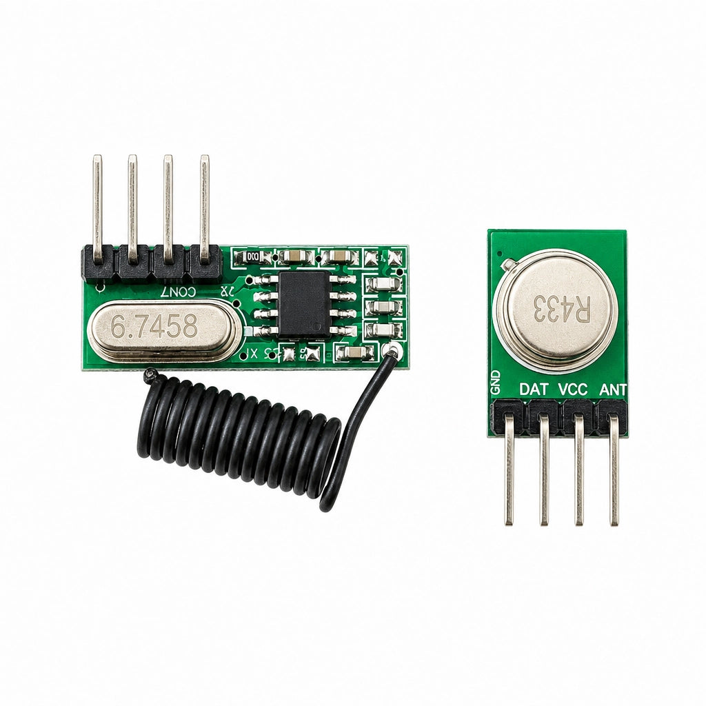 433MHz RF Wireless Transmitter & Receiver Module | ASK RF Remote Communication Module for Arduino, ESP32 & DIY Projects