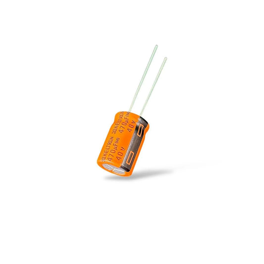 470uF 40V Electrolytic Capacitor | Radial Lead | High-Quality Filter & Power Supply Capacitor