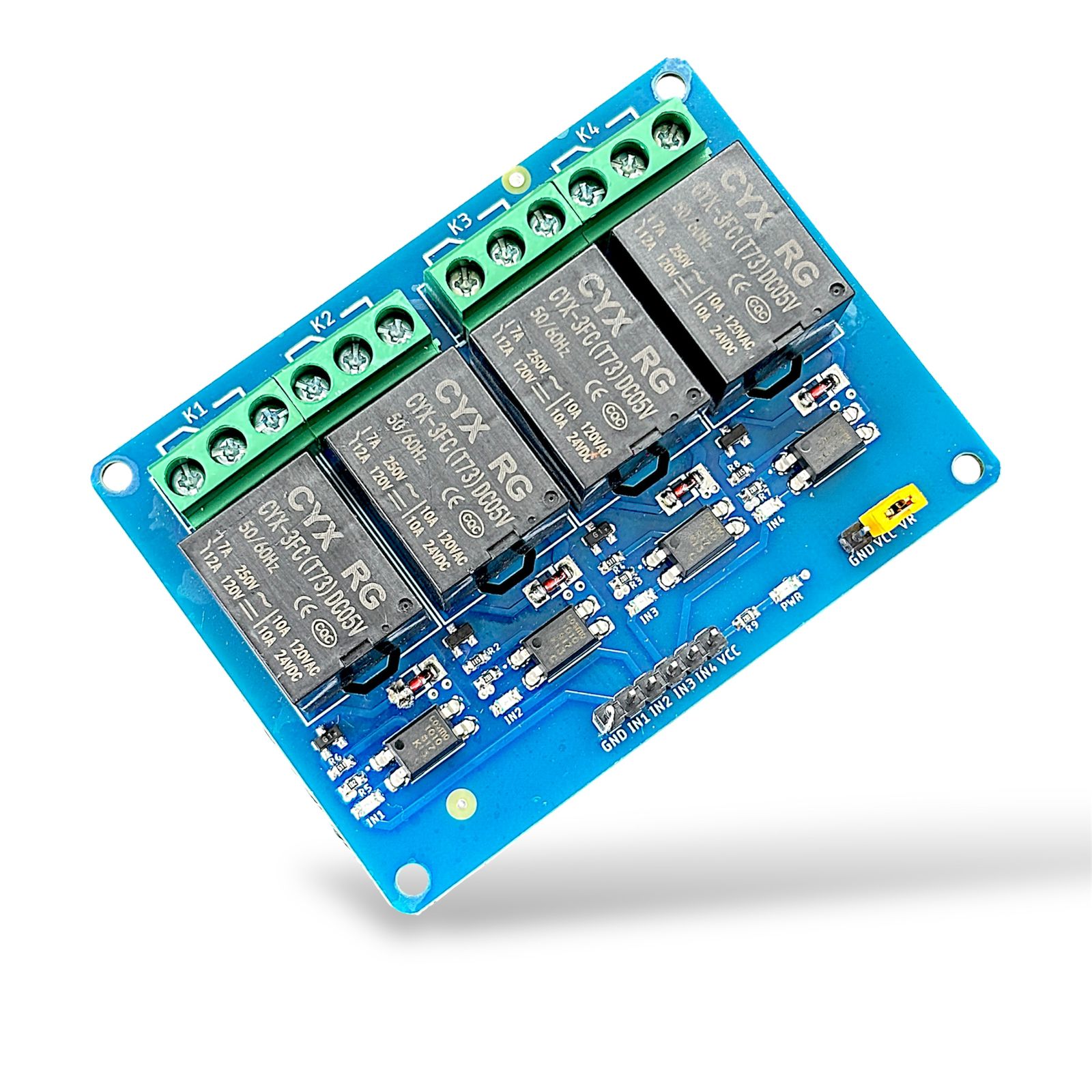 4 Channel 5V Relay Module Board | Relay Switch for Arduino, Raspberry ...