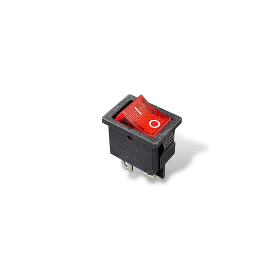 4 Pin DPST ON/OFF Rocker Switch with Red Light Indicator | 10A 125V 6A 250V AC Power Switch for DIY Electronics, Appliances & Power Control