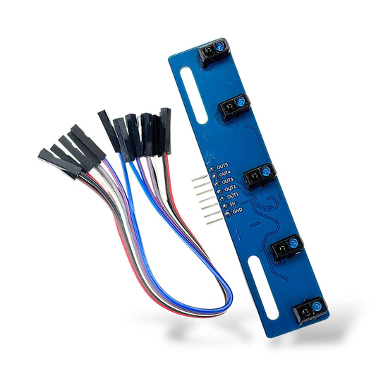 5-Channel IR Sensor Array Module | Line Tracking Sensor for Arduino, Robotics & DIY Smart Car Projects