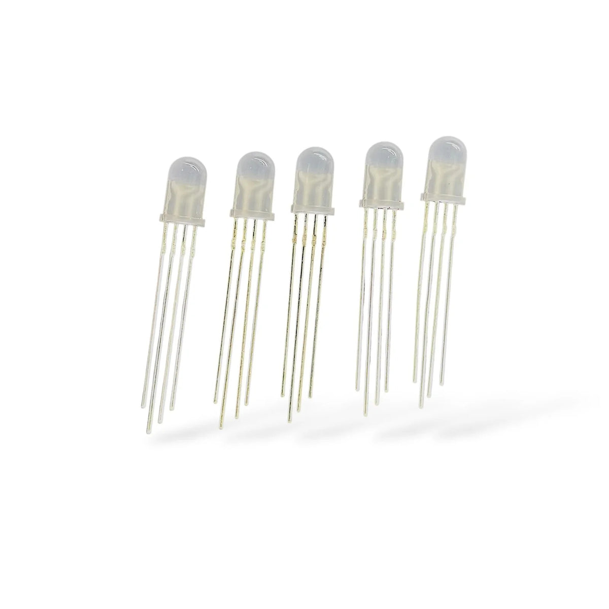 4 Prong Led Arduino 5mm RGB LED Pack of 5 Common Anode | 4 Pin Red Green Blue Multicolor L ...