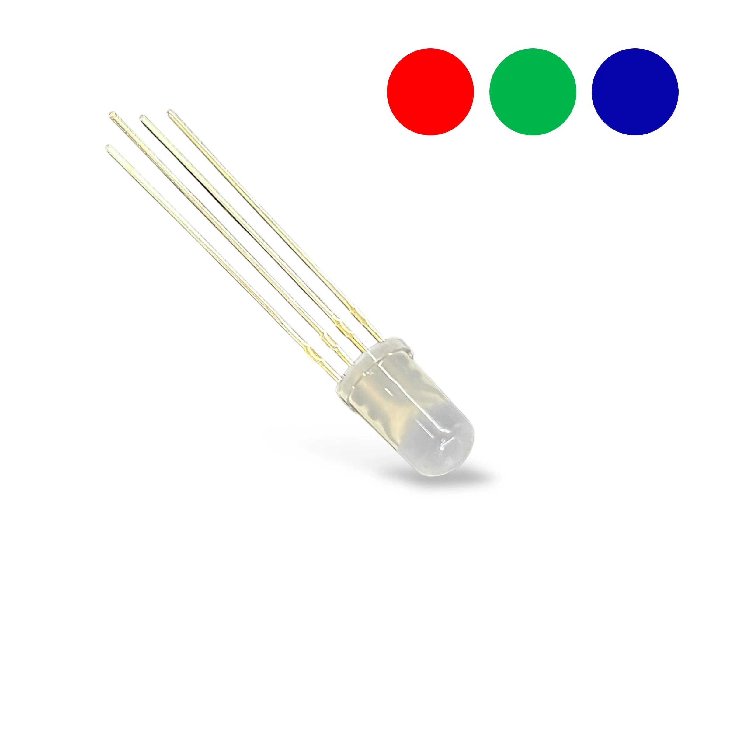 5mm RGB LED Pack of 5 Common Anode | 4 Pin Red Green Blue Light for Ar ...