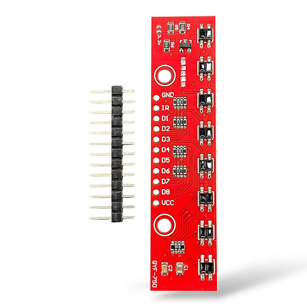 8-Channel IR Sensor Array Module – Line Following & Edge Detection Sen ...