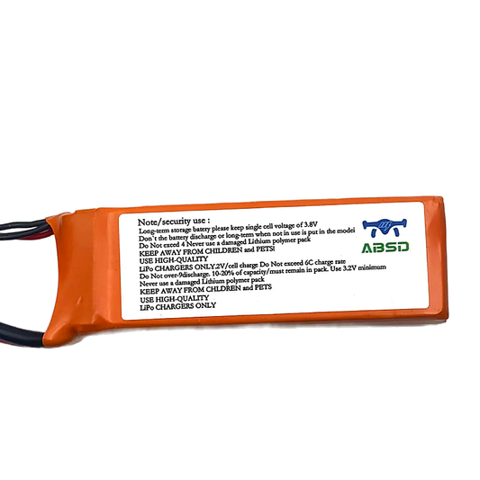 ABSD 2200mAh 3S 11.1V 80C Li-Po Battery | High Discharge Rechargeable Battery for RC Drones, Quadcopters, RC Airplanes & DIY Projects