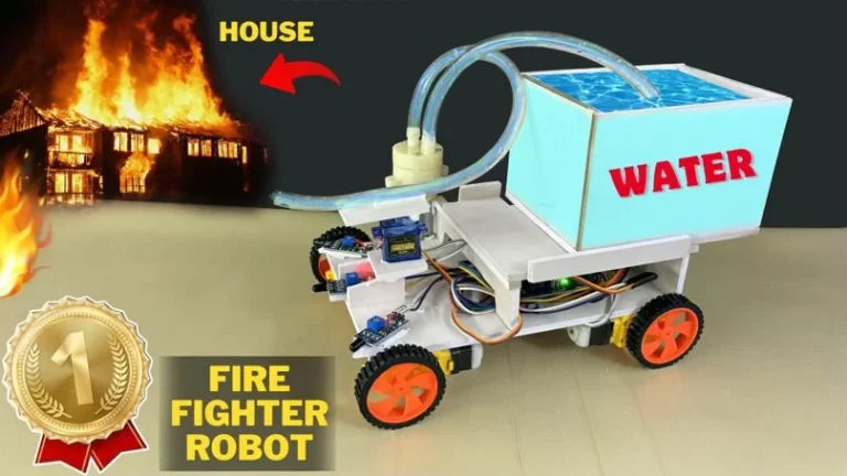 Automatic Fire Fighter Robot - For Houses | Arduino Based Fire Detecti ...