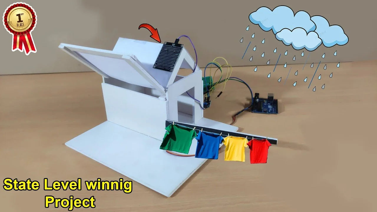 Automatic Cloth Protection From Rain | State Level Science Project Kit ...