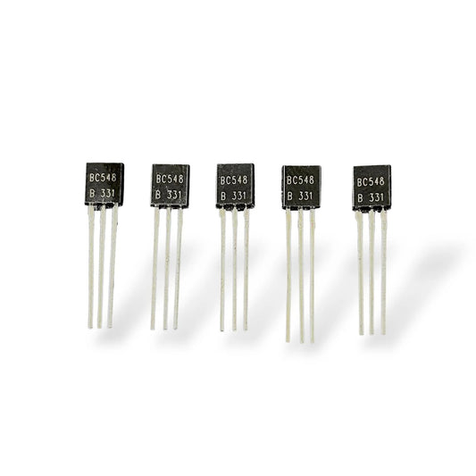 BC548 NPN Transistor Pack of 5 | Low Noise General Purpose Amplifier & Switching Transistor for Electronics Projects