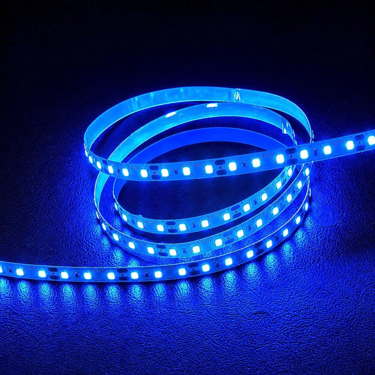 Blue LED Strip Light 5 Meter Roll 12V DC 2A | 120 SMD LEDs Flexible Cuttable LED Chain Light for Home Decoration & DIY Projects