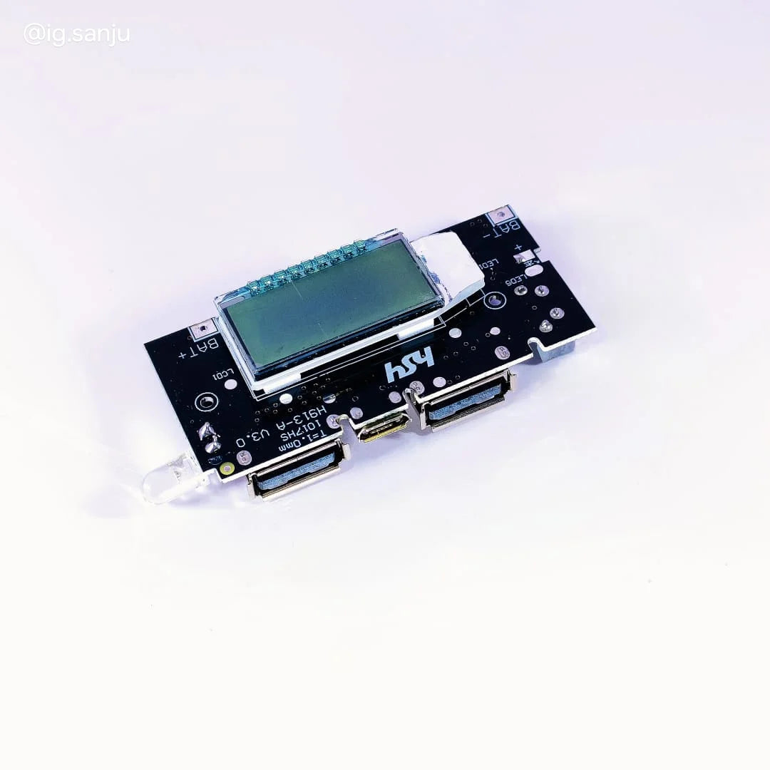 Dual USB 5V Powerbank Module With Display (Buy 2 Get Free 1 Switch Button)