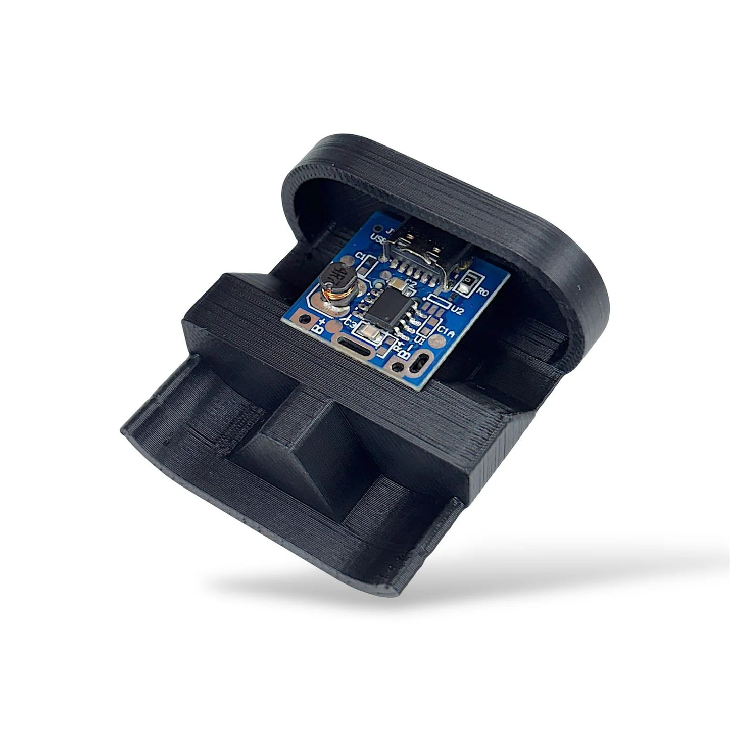 Dual Cell Li-ion 18650 DIY 3D Printed Power Bank Case (Without Electronics) | Compatible with 2 Cell 18650 Battery & Type-C 5V Step-Up Lithium Charging Protection Board