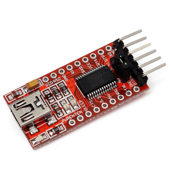 FTDI FT232RL Mini USB to TTL Converter Module 3.3V 5V | USB to UART Serial Adapter for Arduino, ESP8266 & DIY Electronics