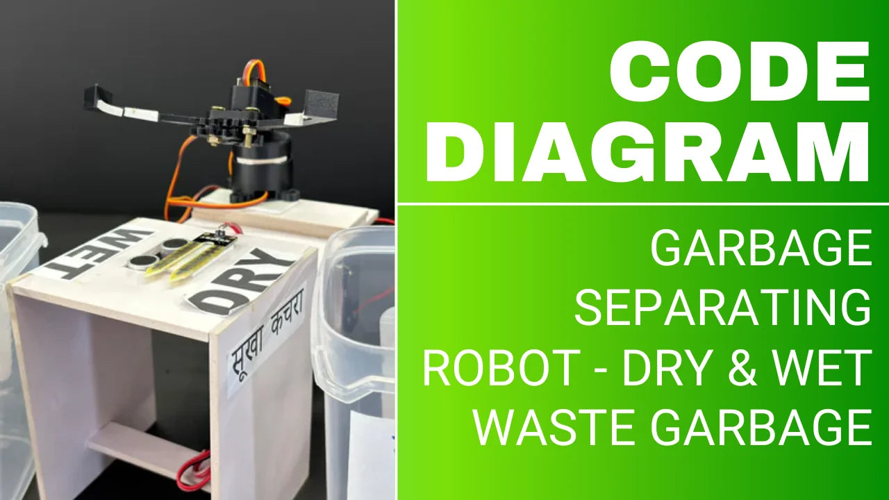 Garbage Separating Robot - Dry & Wet Waste Garbage Project Code & Diagram