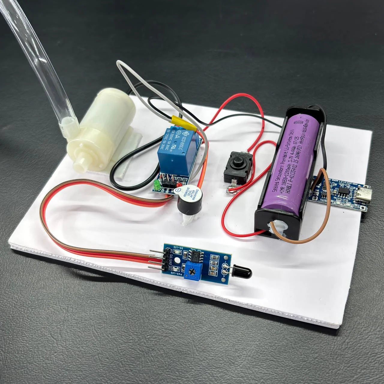 DIY Automatic Fire Extinguisher using Fire Flame Sensor without Arduino | Simple DIY Science Project for Students