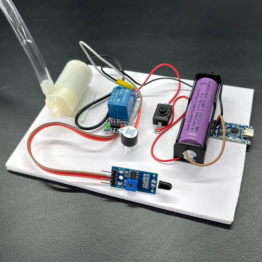 DIY Automatic Fire Extinguisher using Fire Flame Sensor without Arduino | Simple DIY Science Project for Students