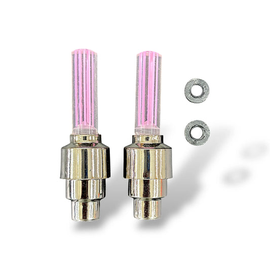 LED Wheel Tire Valve Cap Light for Bike & Car | Waterproof Neon Glow Tyre Light (2pcs)
