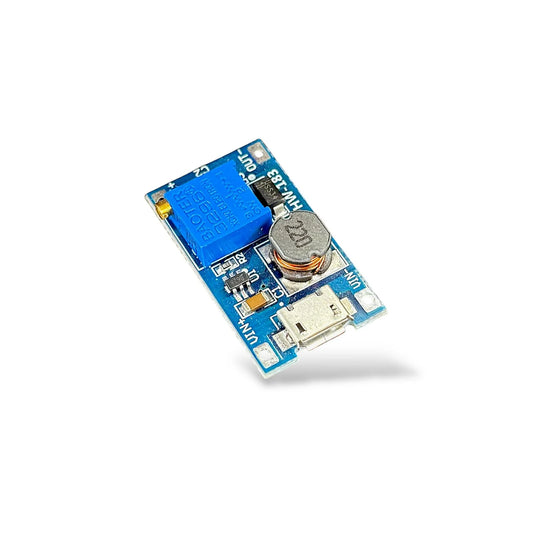 MT3608 DC-DC Step-Up Boost Converter Module 2A Max | Adjustable Power Booster for Arduino, DIY & IoT Projects