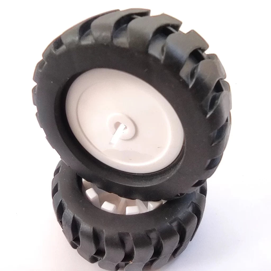 Grip Wheel Rover N20 DC Geared Motor Wheel / Rubber Grip / High Quality Rover Wheel (Bu ...
