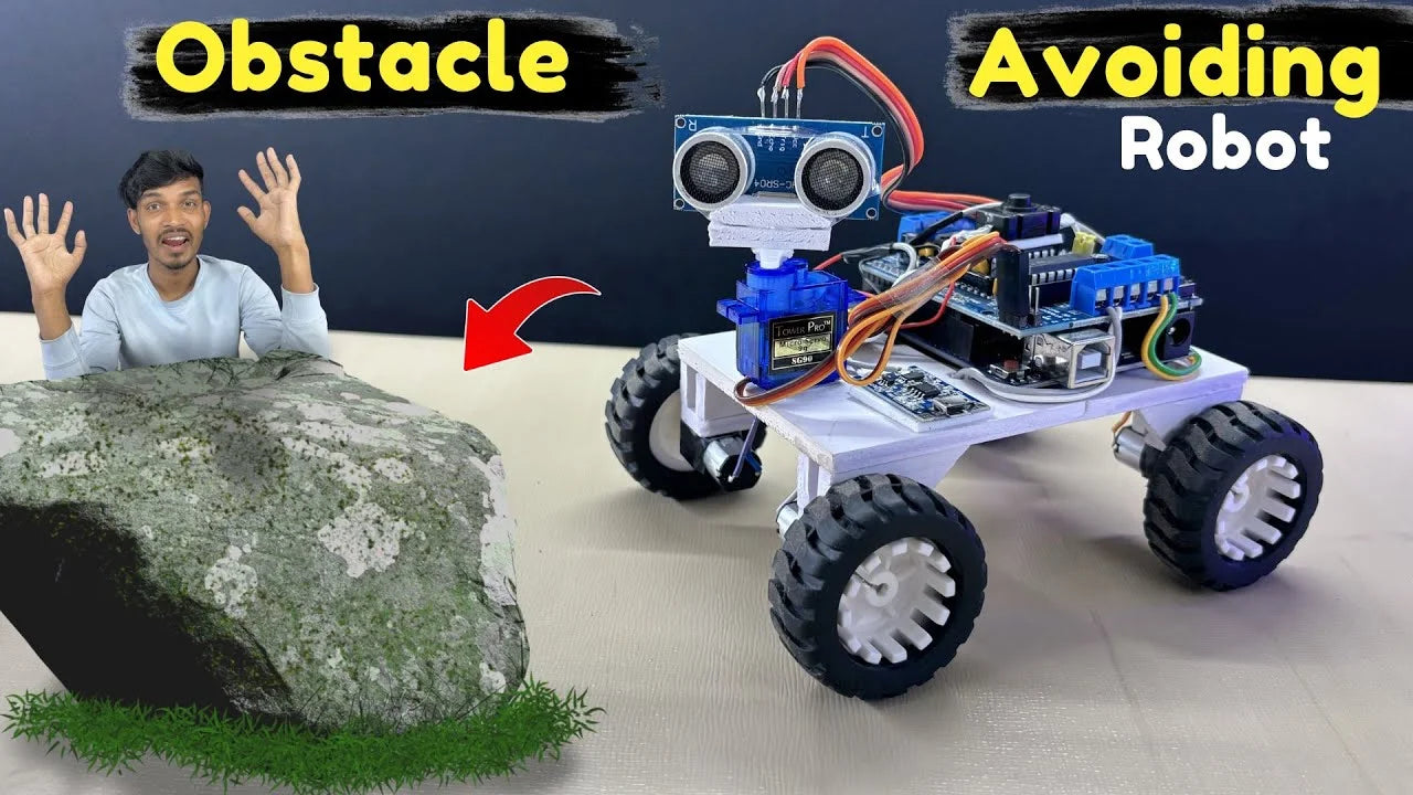 Obstacle Avoiding Robot | Arduino Based Smart Sensor Robot Kit for Sci ...