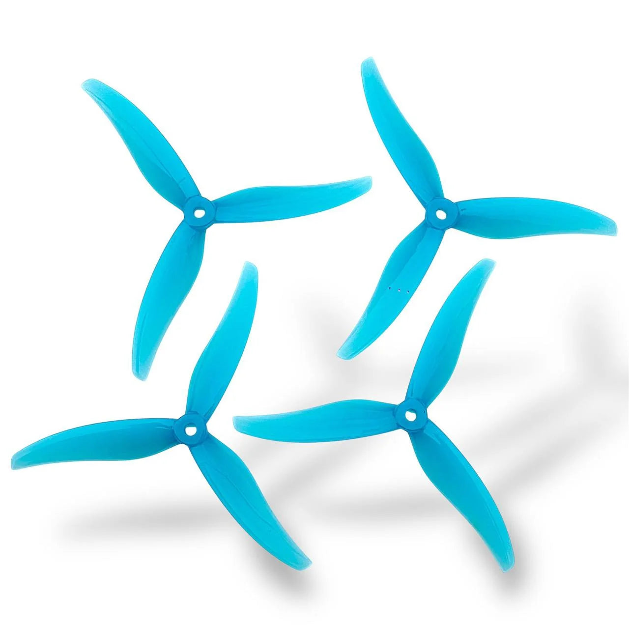 Pro-Range 5536 Hurricane PC 3-Blade Propellers (Clear Blue) – 2CW + 2CCW Drone Propeller Set